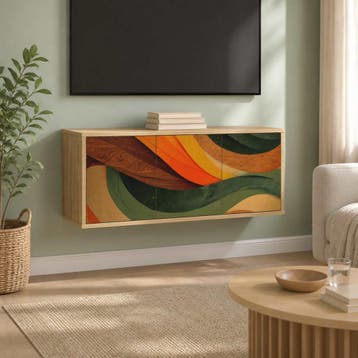 vidaXL Wand gemonteerd TV Kast BONN 102 x 33 x 40 cm Sonoma, Verzenden