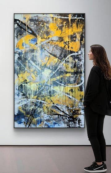 Micha Lenartowicz - Touch of Gold - XXL, Antiek en Kunst, Kunst | Schilderijen | Modern