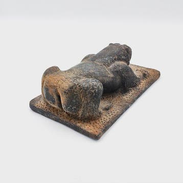 Bactrian Black Stone Belangrijke Crouching Tiger Bead