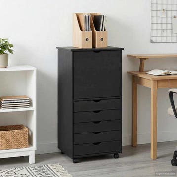 vidaXL Rollende kast 53 x 39 x 103 cm Massief vurenhout, Verzenden
