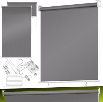Rolgordijn - Verduisterend - 160x240 cm - Grijs - KESSER®, Tuin en Terras, Verzenden, Nieuw