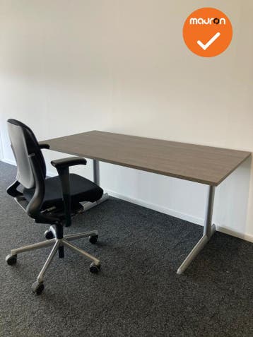 Refurbished Werkplek - 160x80 - Bladkleur naar keuze - Vaste, Werkplek, Ophalen of Verzenden, Gebruikt, Bureau