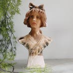 Art Deco Vrouwen Hoofd, nummer 402, 1930 - Statue, Gipsen, Antiek en Kunst