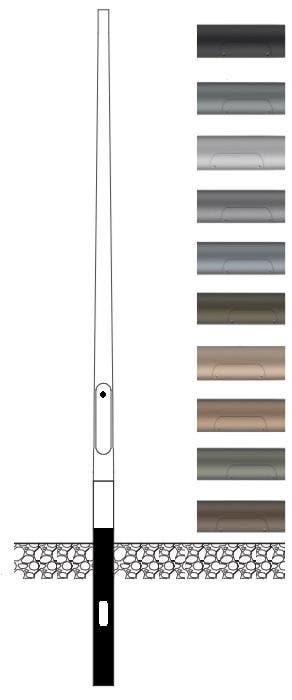 4 meter lantaarnpaal / lichtmast geanodiseerd aluminium leve, Verzenden