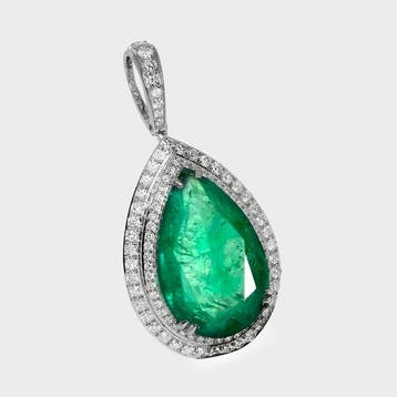 Zonder minimumprijs - Hanger - 14 karaat IGI 9,34 ct Zambia