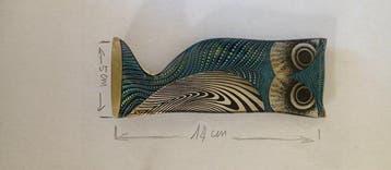 Abraham Palatnik - Sculpture, Gufo - 14 cm - Verre - 1960