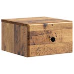 vidaXL Muurbevestigde Nachttafel met lade Oud hout 34,5 x 33, Huis en Inrichting, Verzenden, Nieuw