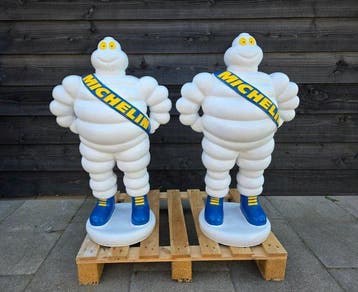 Beeld, 2Pcs - XL Michelin Mascotte Bibendum - 80 cm - mgo -