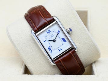 Cartier Tank Ref. 2416 Year 1990s (Box), Handtassen en Accessoires, Overige merken, Leer, Polshorloge, Ophalen of Verzenden