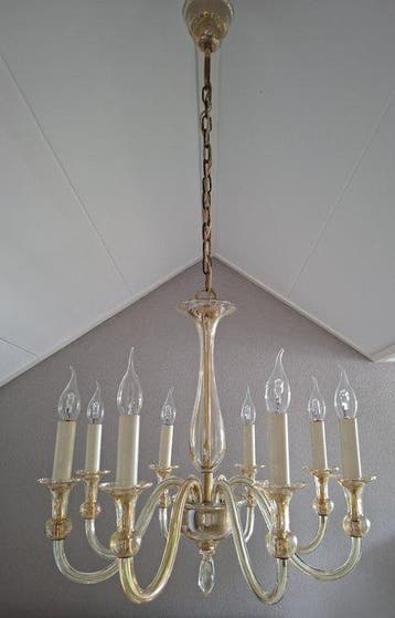 Lustre - Lustres Murano italiens vintage - Cristal