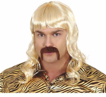 Blonde Pruik Met Snor, Verzenden, Nieuw