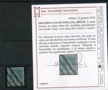 Italiaanse oude staten - Toscane 1851 - Het zeldzaamste