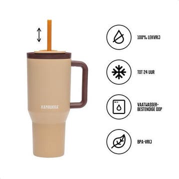 Kambukka Rio Tumbler 950ml Almond Dream, Verzenden