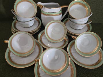 Limoges Unique France - Service à café (23) - Porcelaine, Antiek en Kunst