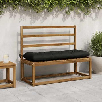 vidaXL Bankkussen VIANEN 100% Polyester Zwart 110 x 40 x 12, Verzenden