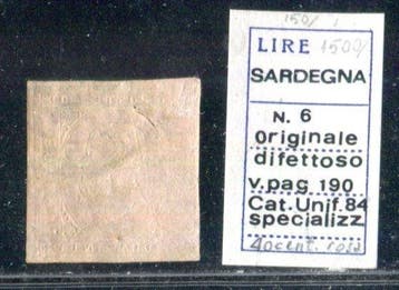 Italiaanse oude staten - Sardinië 1853 - 40 cent, 2e, Gestempeld