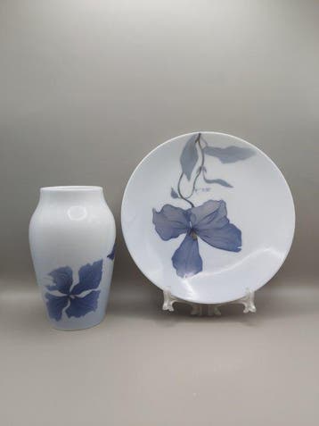 Royal Copenhagen - Vase (2) - Plante grimpante décorative -