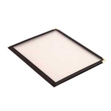 Menuhouder plastic zwart | A4 formaat | Voor 4 paginas, Verzenden