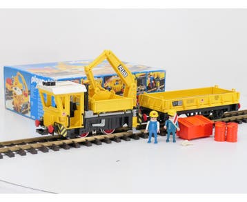 Playmobil 4053 Kraanlok met wagon bijna compleet OVP, Ophalen of Verzenden, Gebruikt, Wagon, Analoog