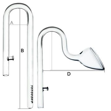 Glas uitrstroom Lily pipe glas set, Verzenden, Nieuw
