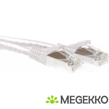 ACT Witte 25 meter SFTP CAT6A patchkabel snagless met RJ45, Computers en Software, Pc- en Netwerkkabels, Verzenden, Nieuw
