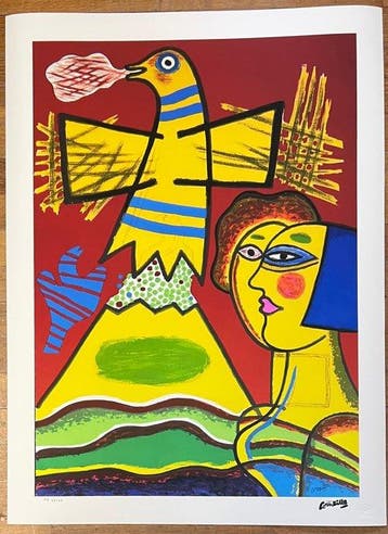 Corneille (1922-2010) - Le grand oiseau du Mont Fuji