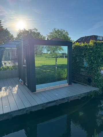 Neptune Sauna spiegel / Privacy glas - Buitensauna Red Cedar, Ophalen of Verzenden, Nieuw, Fins of Traditioneel, Complete sauna