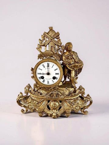Pendule - Zinklegering - 1850-1900, Antiek en Kunst, Antiek | Klokken