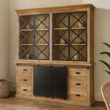 Buffetkast Mangohout Milan 200 Met Deurtjes X, Huis en Inrichting, Kasten | Buffetkasten, Verzenden, Nieuw, Overige houtsoorten