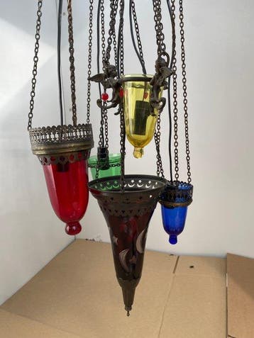 Kroonluchter - Glas, Messing, Metaal