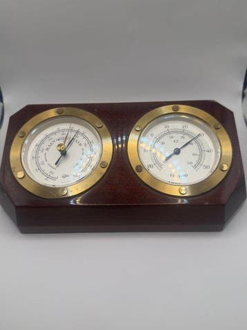 Barigo Aneroid barometer, Ships barometer - Hout, Messing -