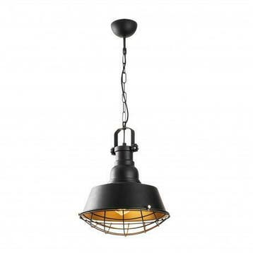 Industriële Hanglamp Metaal - Zwart | Avignon, Verzenden