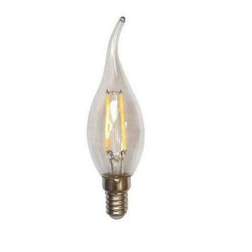 LED Filament kaarslamp tip 1,8W E14 Extra warm, Verzenden, Nieuw, E14 (klein)