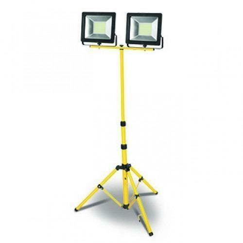 Dubbel LED schijnwerper met statief - IP65 - 2x 50W, Tuin en Terras, Buitenverlichting, Verzenden