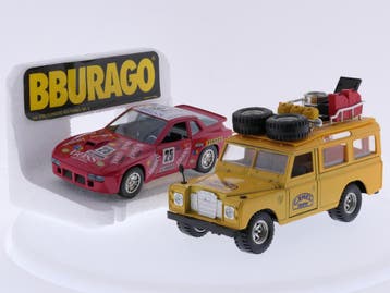 Schaal 1:24 Bburago 0161en 0199 set van 2 rally wagens Po..., Ophalen of Verzenden