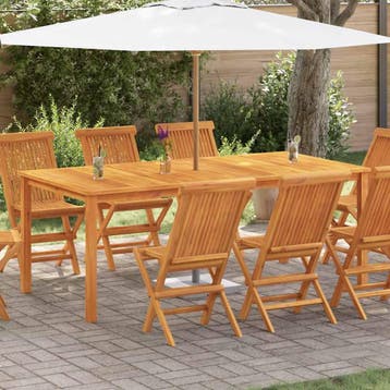 vidaXL Tuintafel 200x100x74 cm massief acaciahout, Tuin en Terras, Verzenden, Nieuw