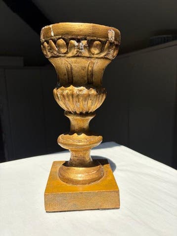 Palmenhouder voor kerkelijk altaar - 25 cm - Verguld hout -