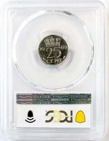 Nederland. Juliana. 25 Cent 1969 vis (Zonder minimumprijs)