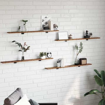 vidaXL Boekenplank Bord 3-laags 4 st 100 x 10 x 1,5 cm, Verzenden