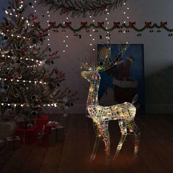vidaXL Kerstversiering rendier 140 LEDs 128 cm acryl, Verzenden