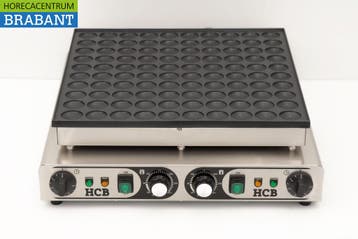 HCB RVS Poffertjesplaat Poffertjesbakplaat 100 dops 230V, Verzenden