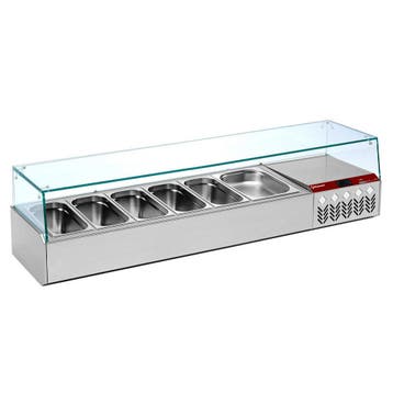 Opzetkoelvitrine | 6x 1/3 GN | 0°C/+8°C | Statisch | 0.14kW, Verzenden, Nieuw in verpakking