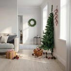 vidaXL Kunstkerstboom met standaard half 180 cm PVC groen, Diversen, Verzenden, Nieuw