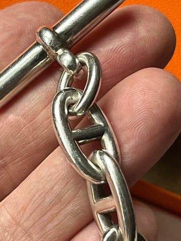 Hermès - Bracelet - Chaîne dancre grand modèle Argent