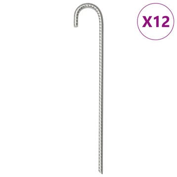 vidaXL Tentharingen 12 st Ø10 mm 37 cm gegalvaniseerd staal, Verzenden