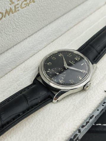 Omega - Small Second - Factory Black Dial - Zonder, Nieuw