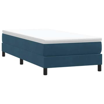 vidaXL Boxspring zonder matras fluweel donkerblauw 90x210 cm, Verzenden, Nieuw