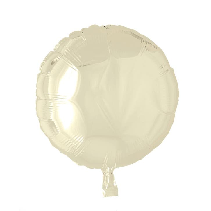 Helium Ballon Rond Ivoor 46cm leeg, Hobby en Vrije tijd, Feestartikelen, Nieuw, Verzenden