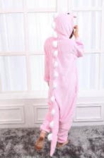 Onesie Lichtroze Draak Pak S-M Drakenpak Dino Kostuum Roze P, Ophalen of Verzenden, Nieuw
