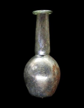 Oud-Romeins - Grote glazen fles - Elegante vorm - 1e / 3e